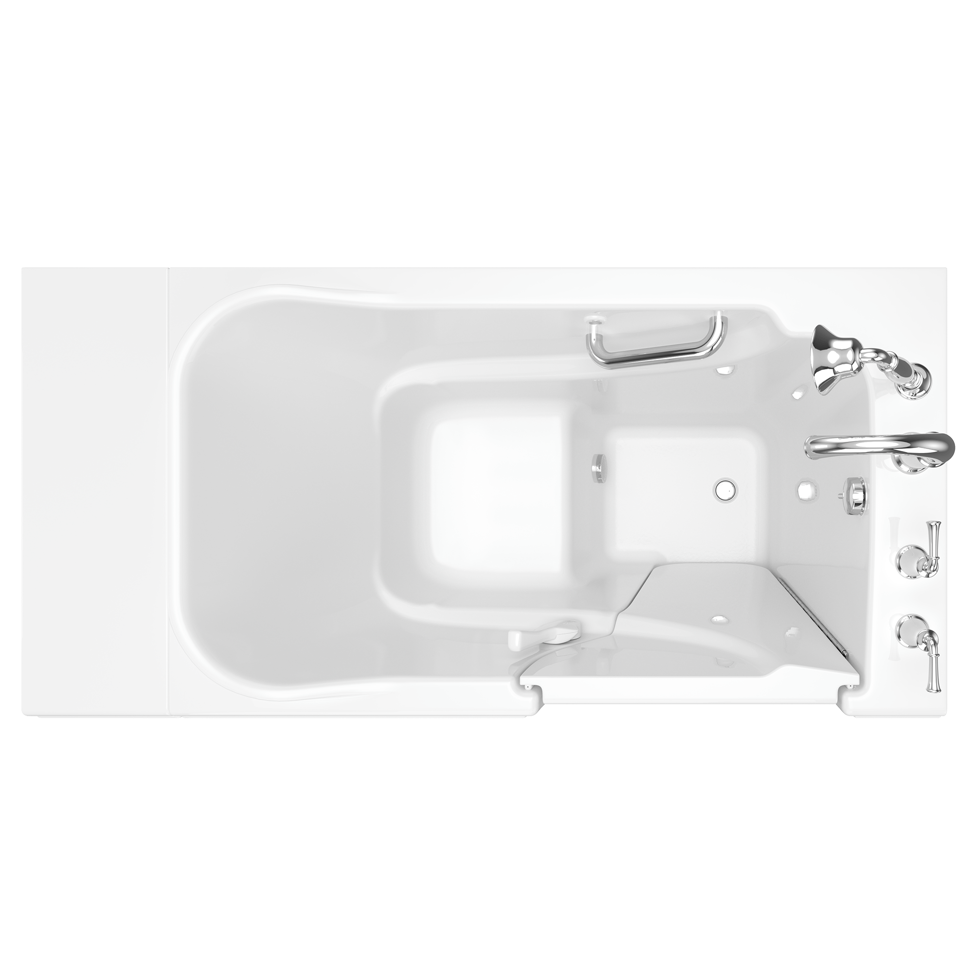 Gelcoat Value Series 30x52 Inch Soaking Walk-In Bathtub - Right Hand Door and Drain